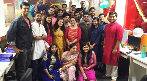 this diwali saffron tech family vibrated together in celebration and prosperity